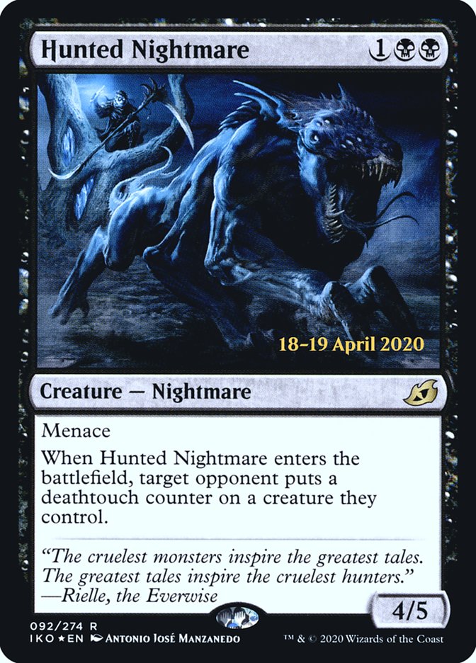 Hunted Nightmare [Ikoria: Lair of Behemoths Prerelease Promos] Magic: The Gathering