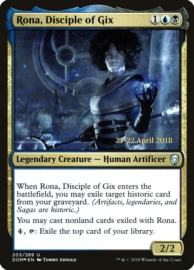 Rona, Disciple of Gix [Dominaria Prerelease Promos] Magic: The Gathering