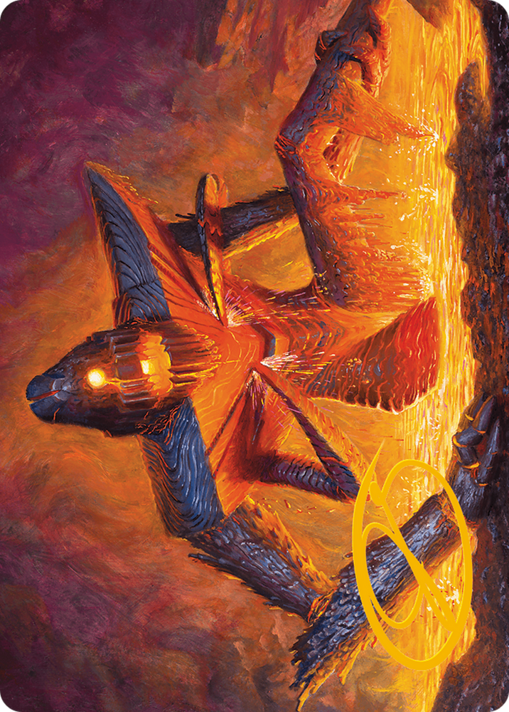 Molten Gatekeeper Art Card (Gold-Stamped Signature) [Modern Horizons 3 Art Series] Magic: The Gathering