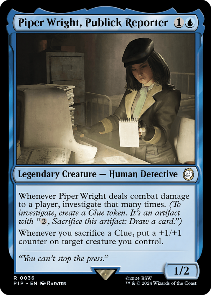 Piper Wright, Publick Reporter [Fallout] Magic: The Gathering