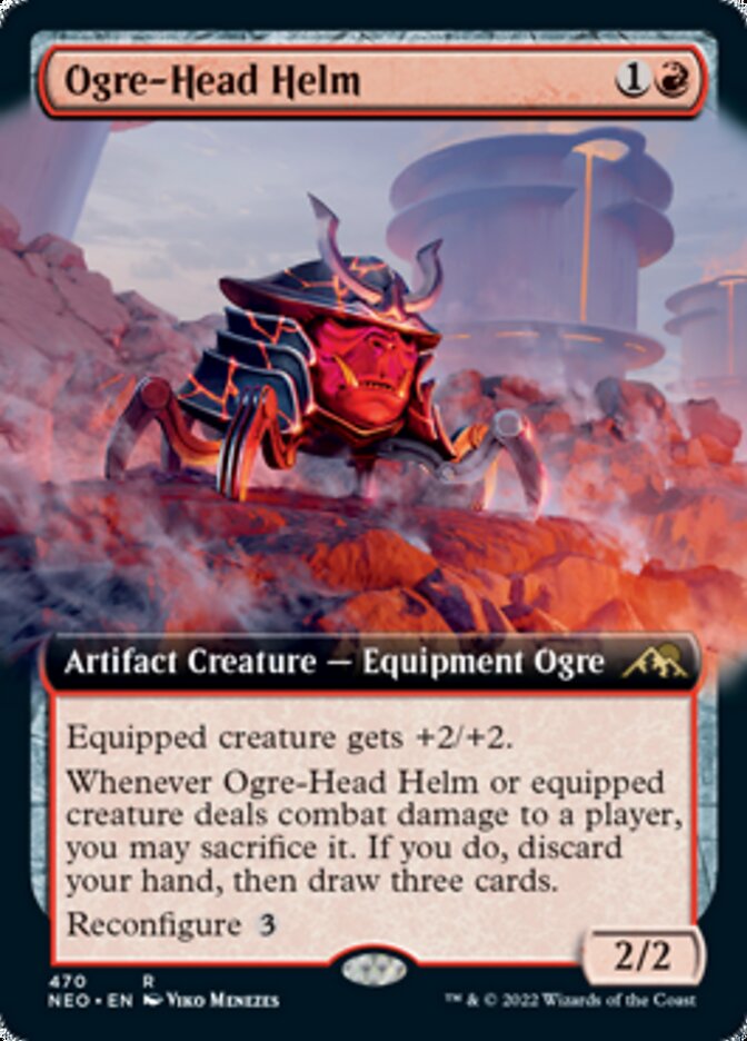 Ogre-Head Helm (Extended Art) [Kamigawa: Neon Dynasty] Magic: The Gathering