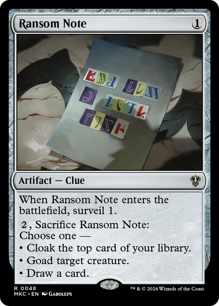 Ransom Note (0048) [Murders at Karlov Manor Commander] Magic: The Gathering