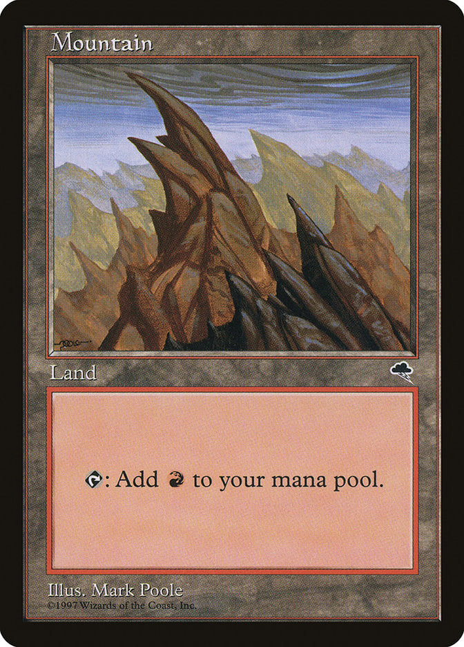 Mountain (All Peaks Pointing Left) [Tempest] Magic: The Gathering
