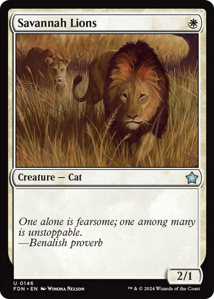 Savannah Lions [Foundations] Magic: The Gathering
