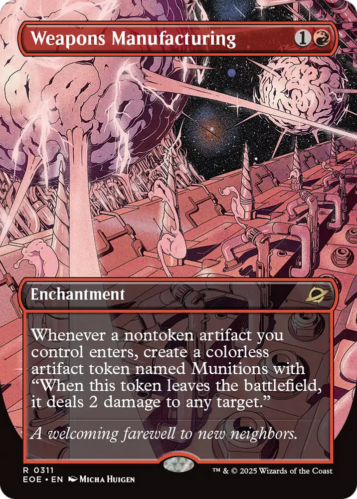 Weapons Manufacturing (Borderless) [Edge of Eternities] Magic: The Gathering