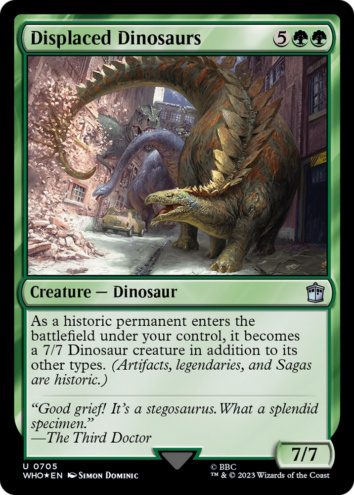 Displaced Dinosaurs (Surge Foil) [Doctor Who] Magic: The Gathering