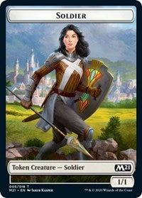 Soldier // Weird Double-Sided Token [Core Set 2021 Tokens] Magic: The Gathering