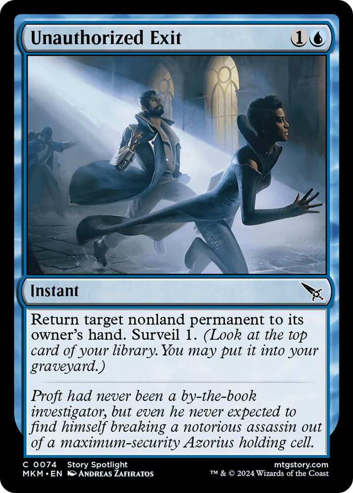 Unauthorized Exit [Murders at Karlov Manor] Magic: The Gathering