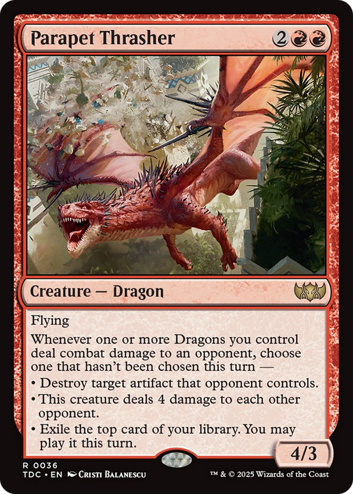 Parapet Thrasher [Tarkir: Dragonstorm Commander] Magic: The Gathering