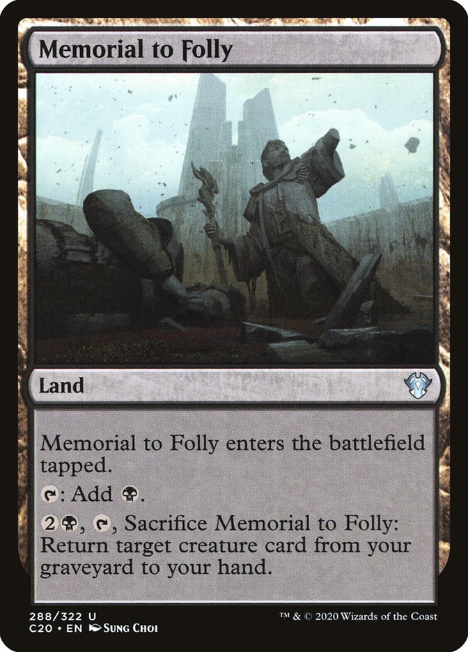 Memorial to Folly [Commander 2020] Magic: The Gathering