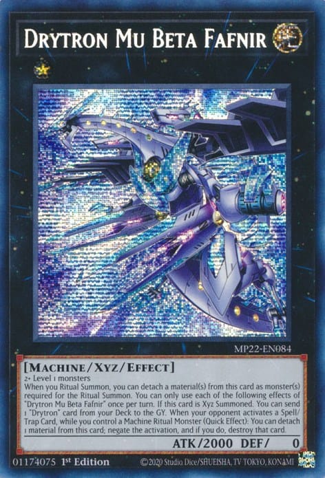 Drytron Mu Beta Fafnir [MP22-EN084] Prismatic Secret Rare - Yugioh Cards For Your TCG Needs!