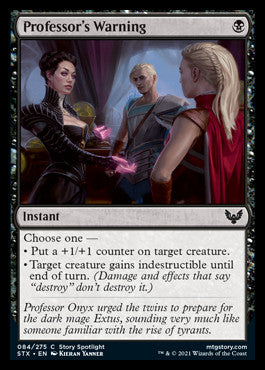 Professor's Warning [Strixhaven: School of Mages] Magic: The Gathering