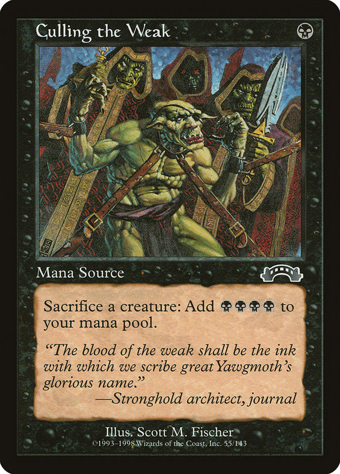 Culling the Weak [Exodus] Magic: The Gathering