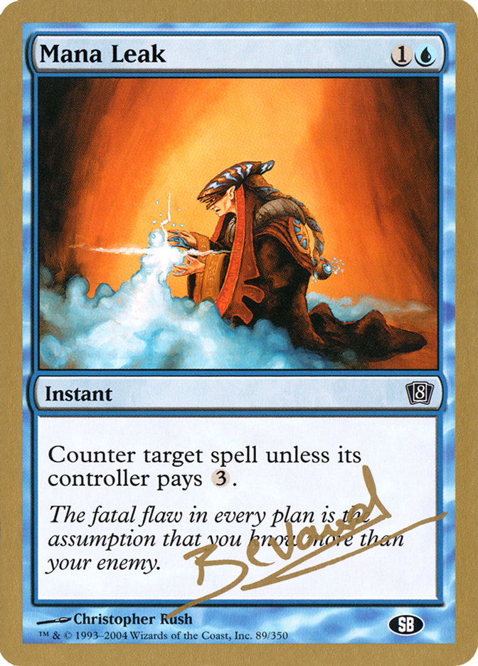 Mana Leak (Manuel Bevand) (SB) [World Championship Decks 2004] Magic: The Gathering