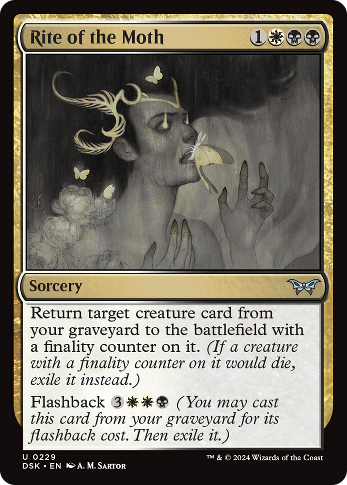 Rite of the Moth [Duskmourn: House of Horror] Magic: The Gathering