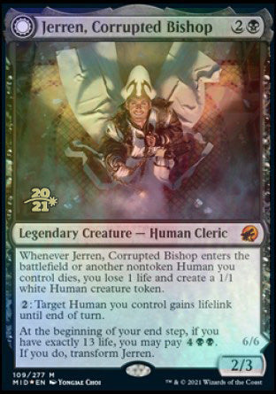 Jerren, Corrupted Bishop // Ormendahl, the Corrupted [Innistrad: Midnight Hunt Prerelease Promos] Magic: The Gathering