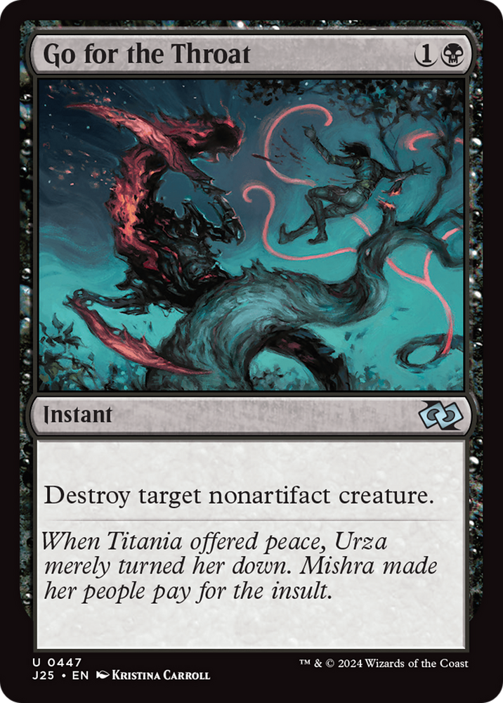 Go for the Throat [Foundations Jumpstart] Magic: The Gathering