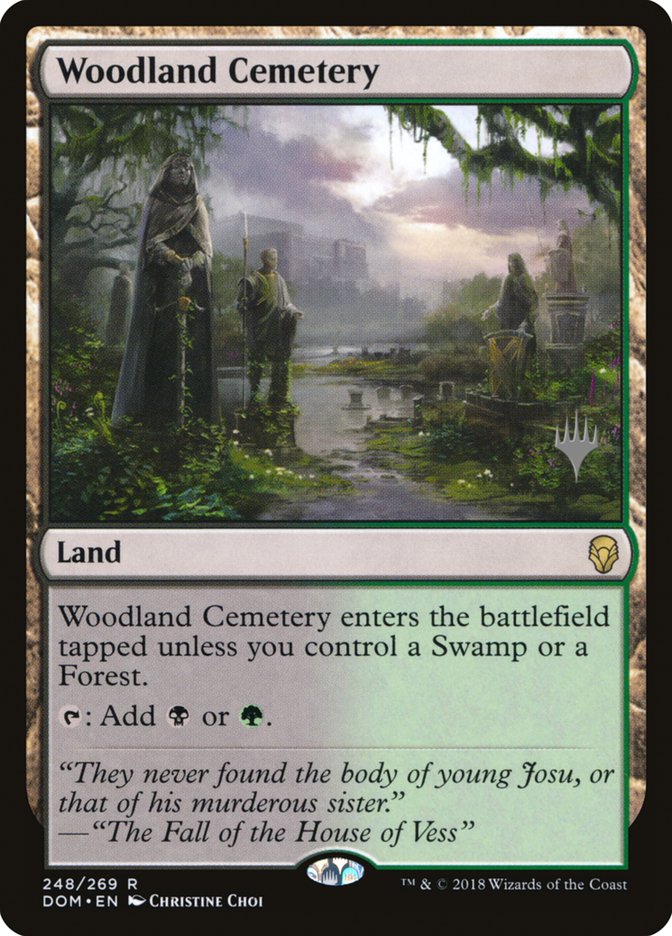 Woodland Cemetery (Promo Pack) [Dominaria Promos] Magic: The Gathering