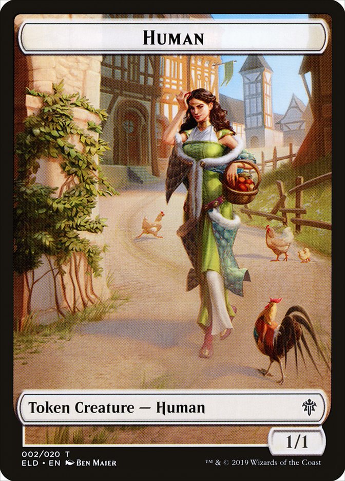 Human // Clue Double-Sided Token [Pioneer Challenger Decks 2022] Magic: The Gathering