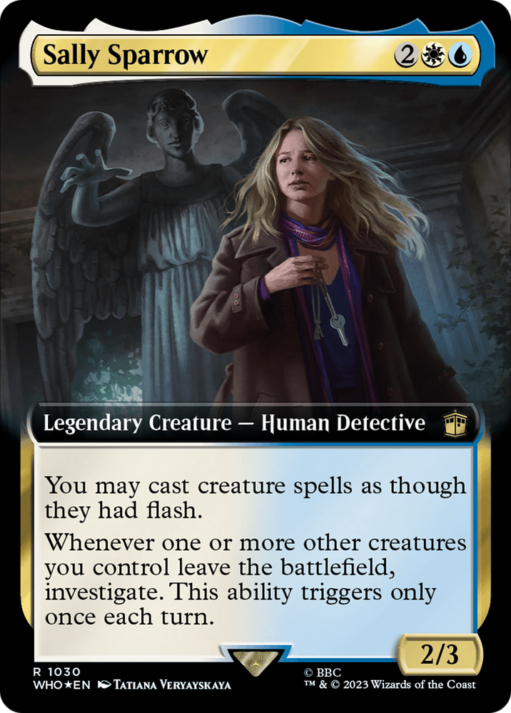 Sally Sparrow (Extended Art) (Surge Foil) [Doctor Who] Magic: The Gathering