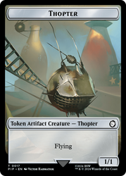 Radiation // Thopter Double-Sided Token [Fallout Tokens] Magic: The Gathering