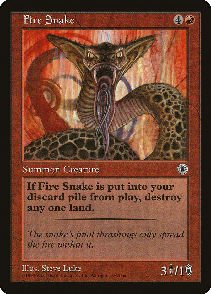 Fire Snake [Portal] Magic: The Gathering