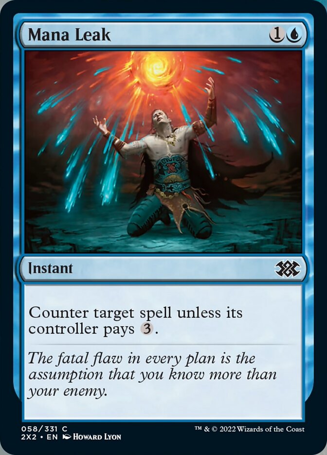 Mana Leak [Double Masters 2022] Magic: The Gathering