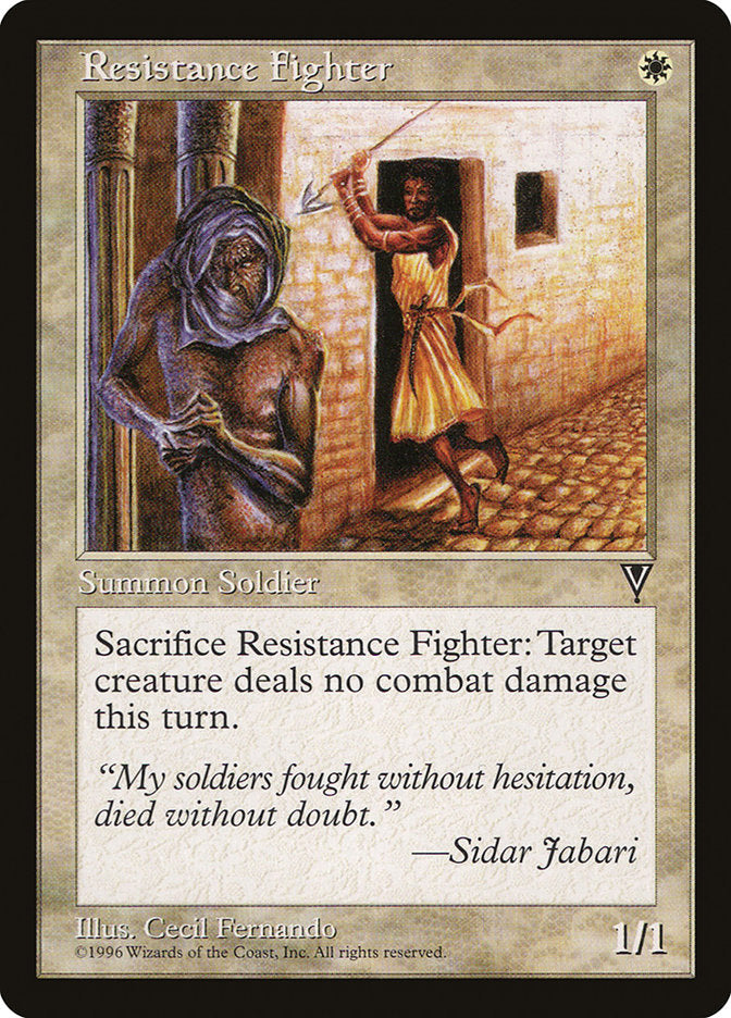 Resistance Fighter [Visions] Magic: The Gathering