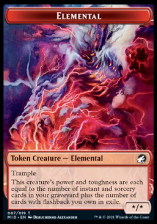 Elemental Token [Innistrad: Midnight Hunt Tokens] Magic: The Gathering