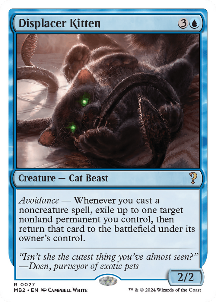 Displacer Kitten (White Border) [Mystery Booster 2] Magic: The Gathering