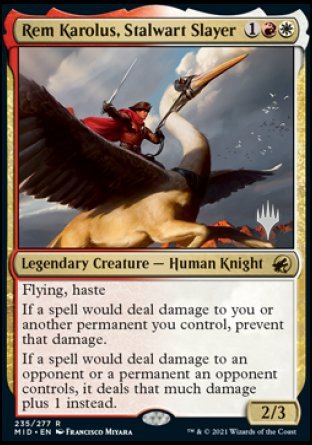 Rem Karolus, Stalwart Slayer (Promo Pack) [Innistrad: Midnight Hunt Promos] Magic: The Gathering