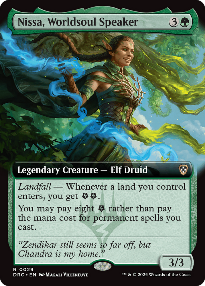 Nissa, Worldsoul Speaker (Extended Art) [Aetherdrift Commander] Magic: The Gathering