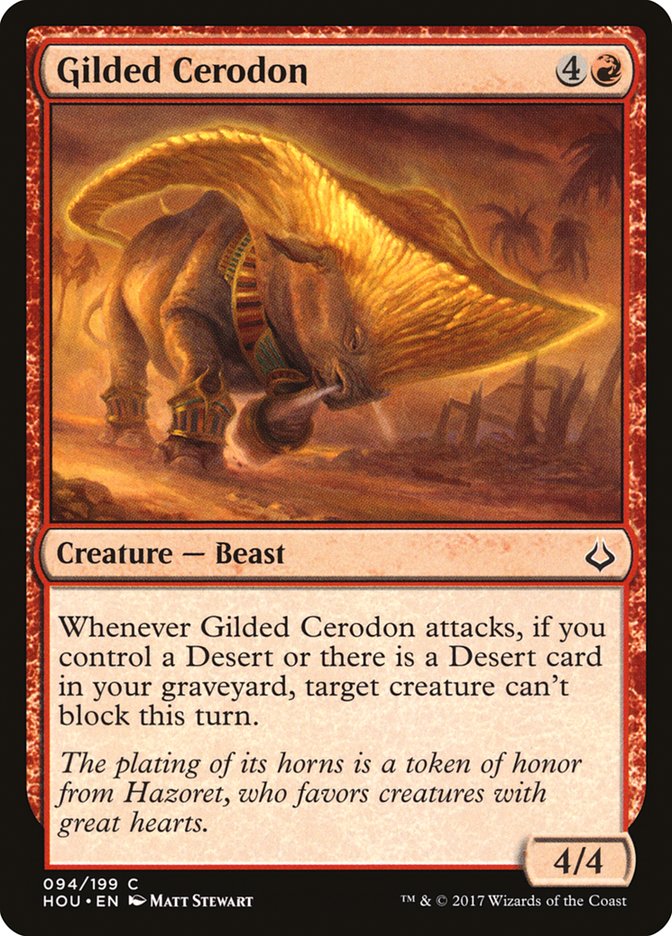 Gilded Cerodon [Hour of Devastation] Magic: The Gathering