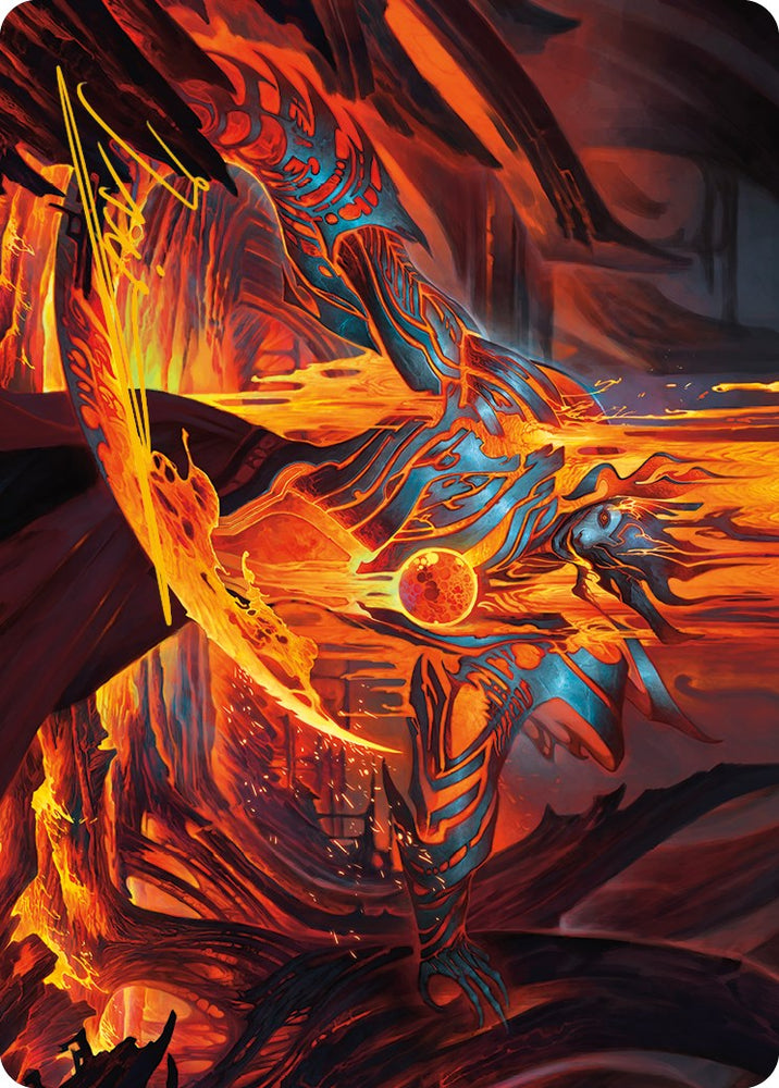 Free From Flesh Art Card (Gold-Stamped Signature) [Phyrexia: All Will Be One Art Series] Magic: The Gathering