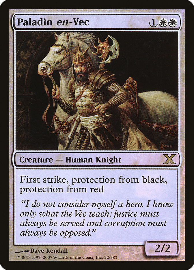 Paladin en-Vec (Premium Foil) [Tenth Edition] Magic: The Gathering