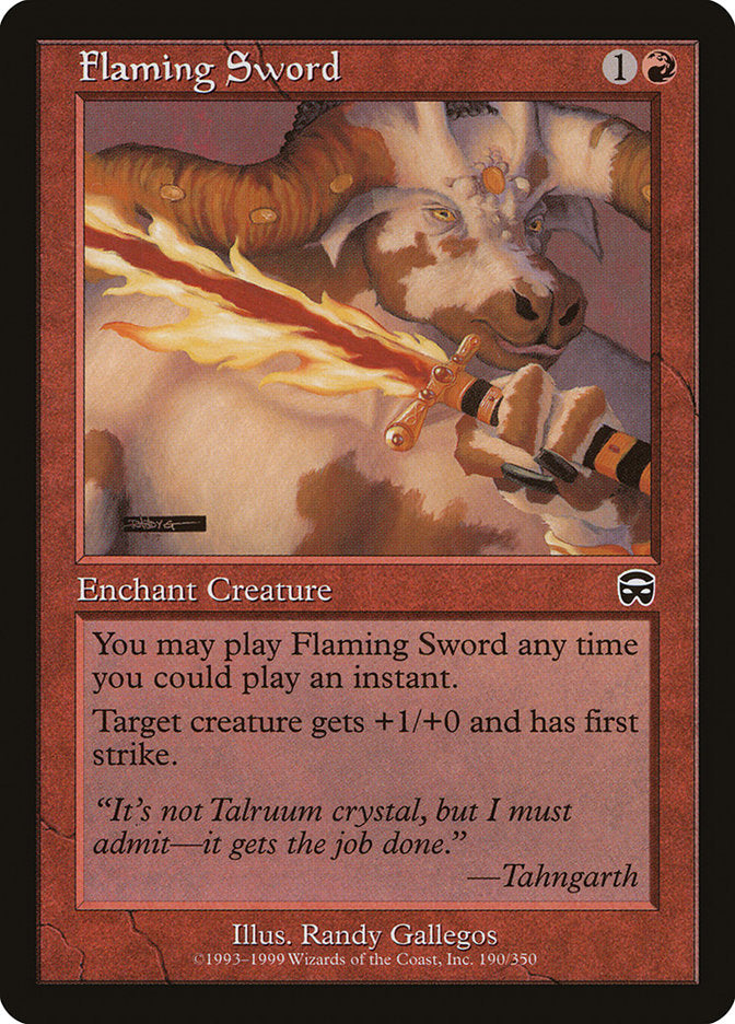 Flaming Sword [Mercadian Masques] Magic: The Gathering