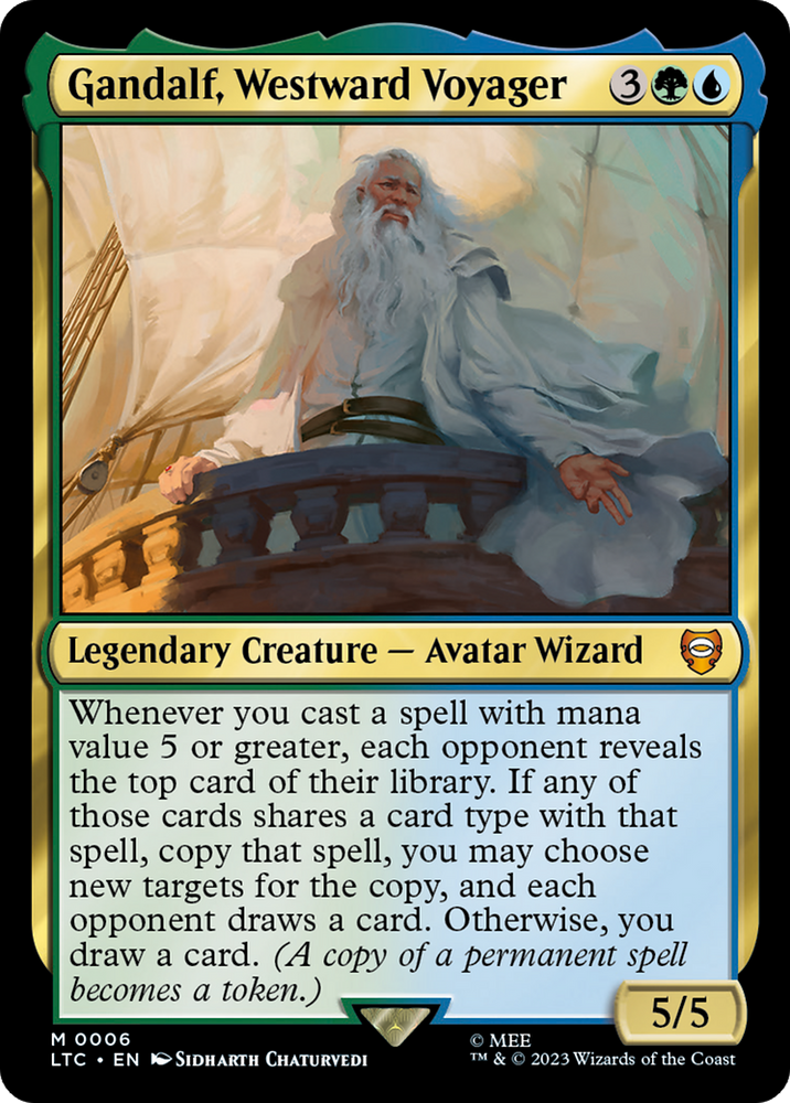 Gandalf, Westward Voyager [The Lord of the Rings: Tales of Middle-Earth Commander] Magic: The Gathering