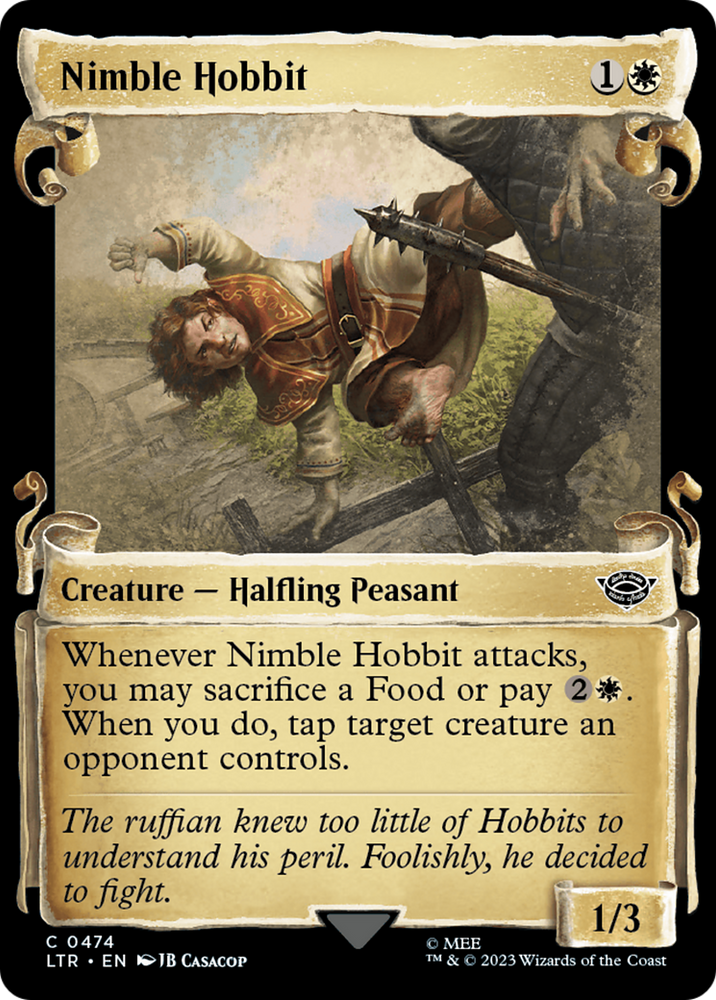 Nimble Hobbit [The Lord of the Rings: Tales of Middle-Earth Showcase Scrolls] Magic: The Gathering
