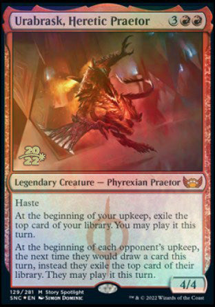 Urabrask, Heretic Praetor [Streets of New Capenna Prerelease Promos] Magic: The Gathering