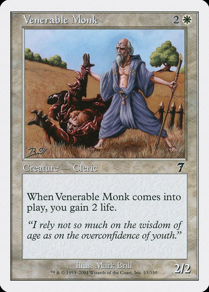Venerable Monk [Seventh Edition] Magic: The Gathering