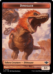 Treasure // Dinosaur Double-Sided Token [Outlaws of Thunder Junction Tokens] Magic: The Gathering