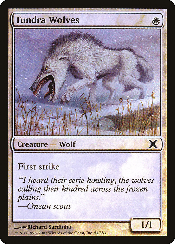 Tundra Wolves (Premium Foil) [Tenth Edition] Magic: The Gathering
