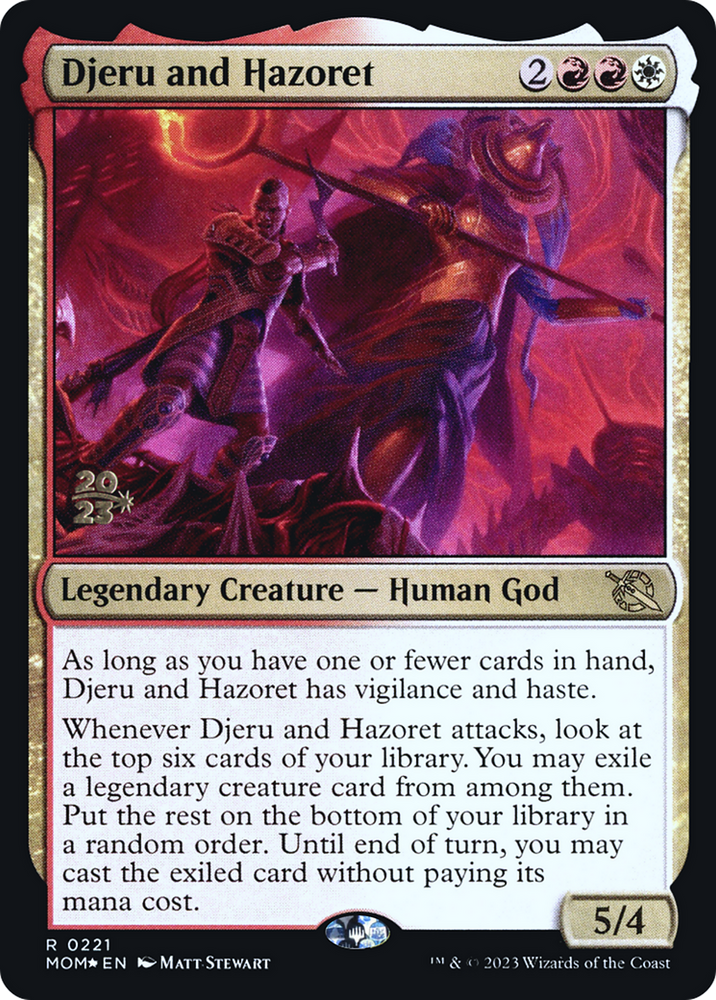 Djeru and Hazoret [March of the Machine Prerelease Promos] Magic: The Gathering
