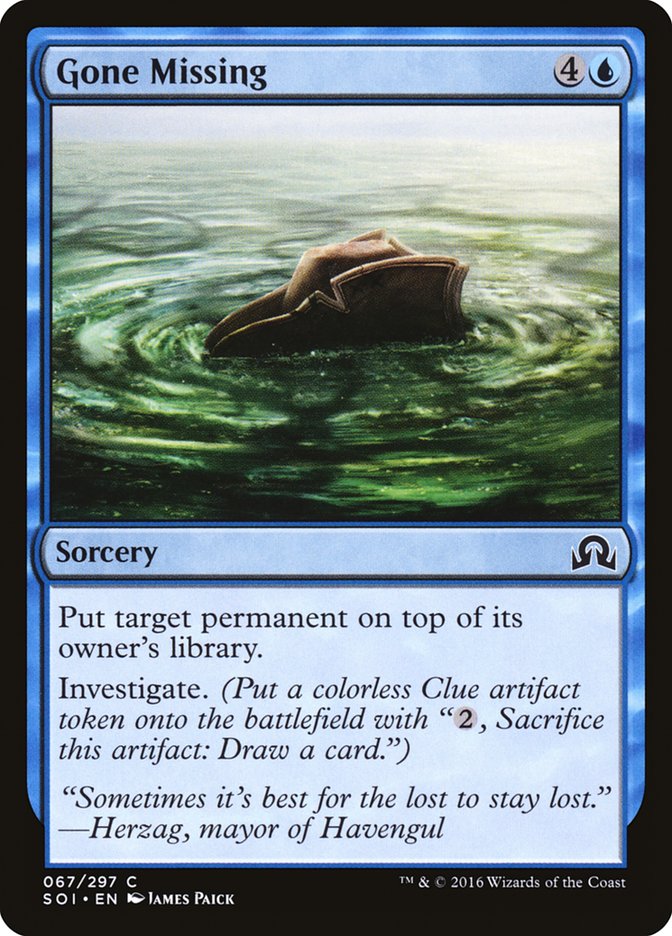 Gone Missing [Shadows over Innistrad] Magic: The Gathering