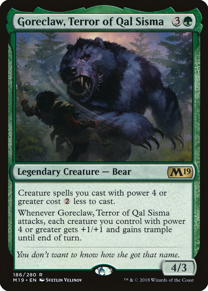 Goreclaw, Terror of Qal Sisma [Core Set 2019] Magic: The Gathering