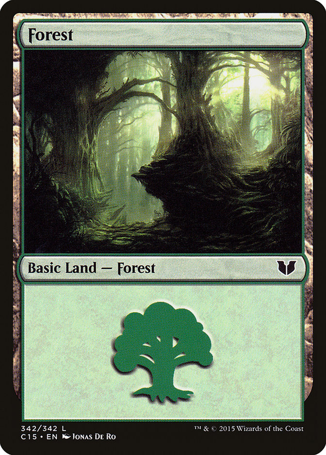 Forest (342) [Commander 2015] Magic: The Gathering