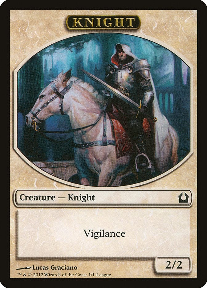 Knight Token [League Tokens 2012] Magic: The Gathering