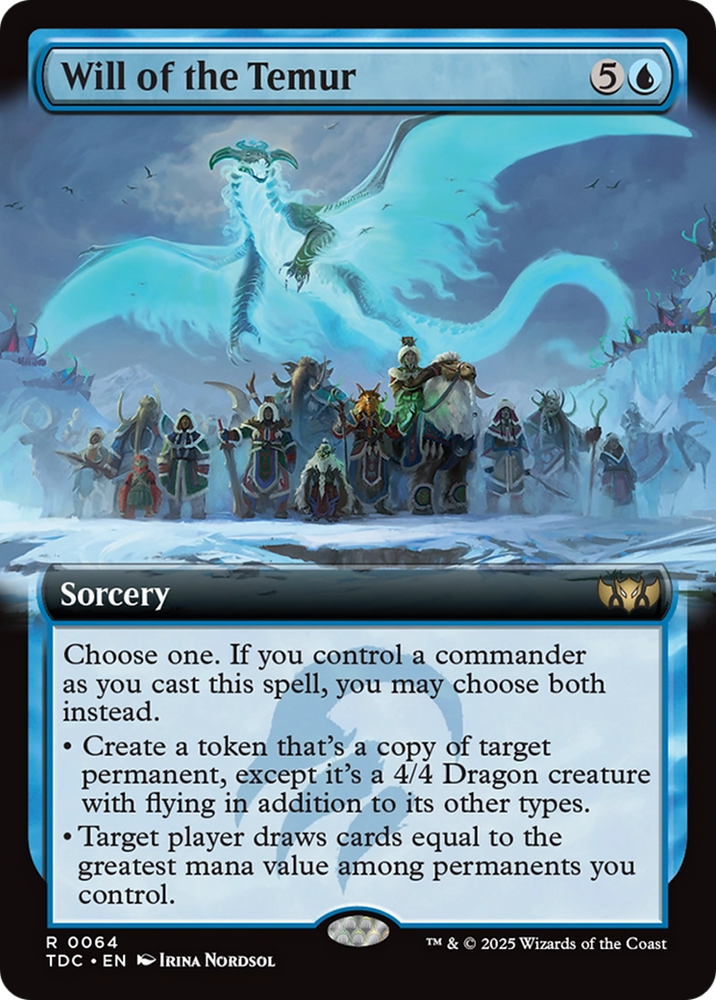 Will of the Temur (Extended Art) [Tarkir: Dragonstorm Commander] Magic: The Gathering