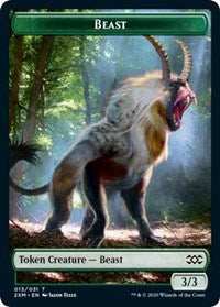 Beast // Treasure Double-Sided Token [Double Masters Tokens] Magic: The Gathering