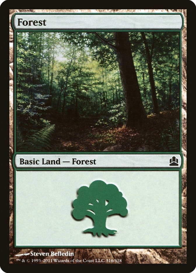 Forest (316) [Commander 2011] Magic: The Gathering